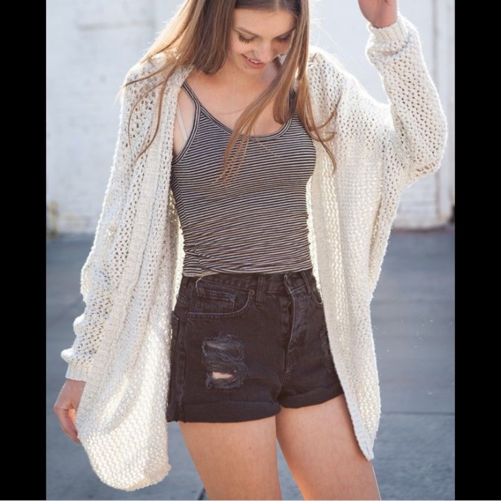 Brandy Melville Moselle Hooded Cardigan Sweater